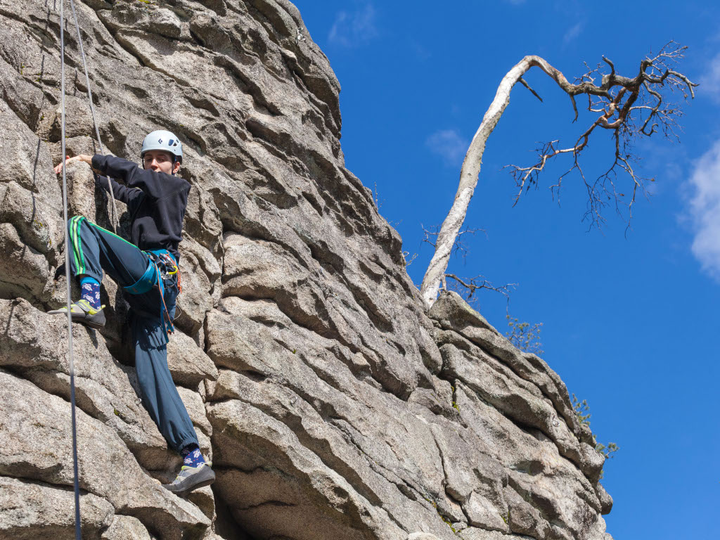Klettern im Nationalpark Steinwald