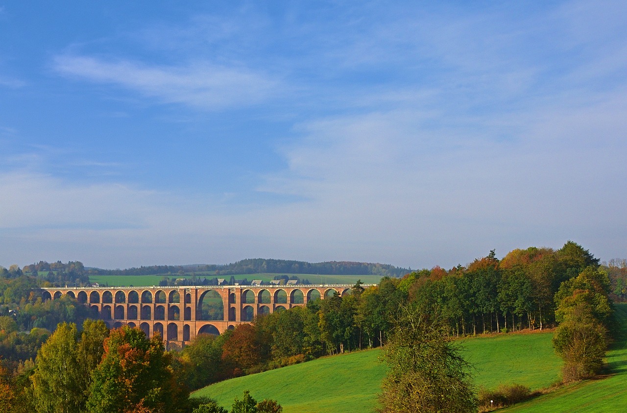 Göltzschtalbrücke im Vogtland im Herbstlicht