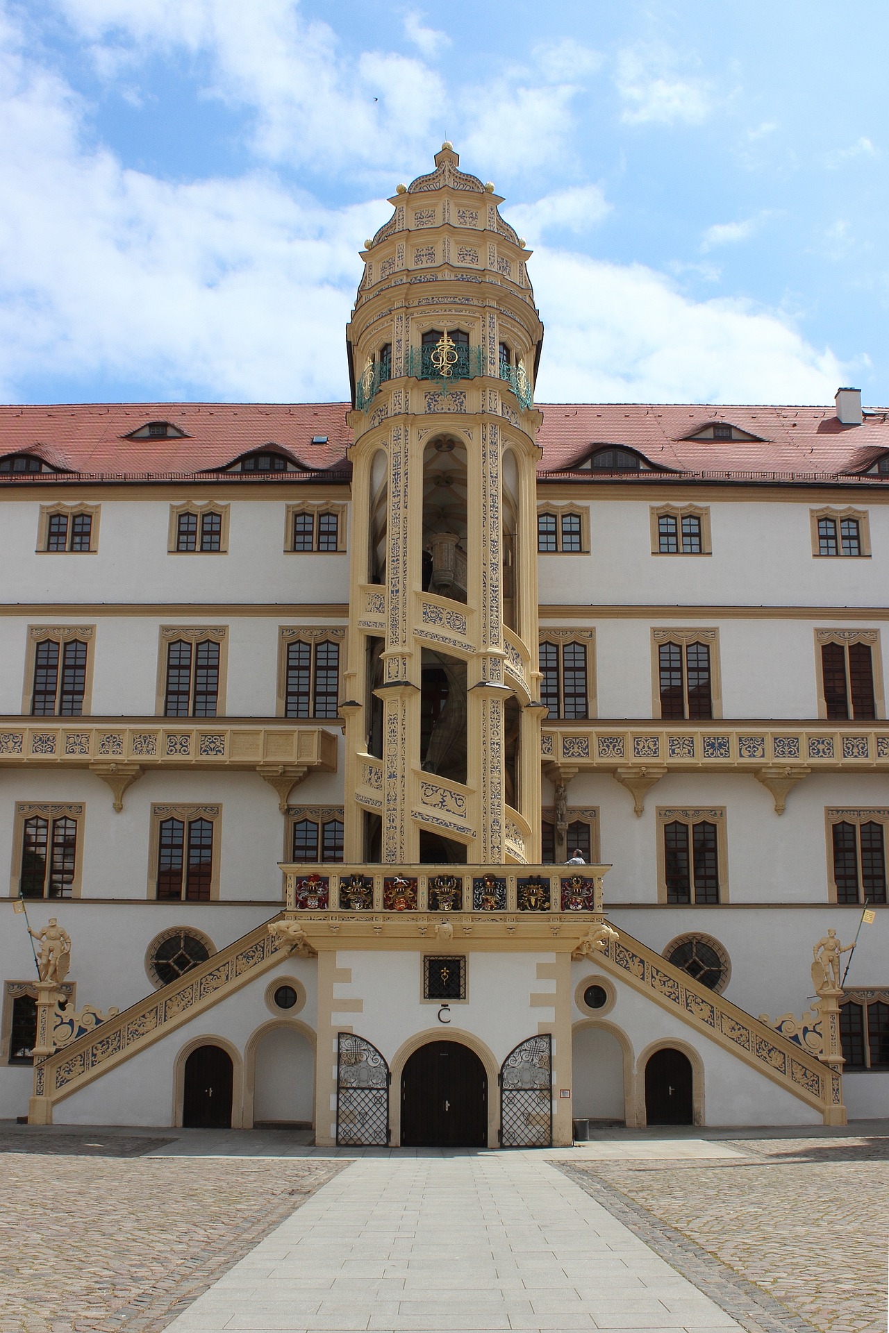 Wendelstein: Die Wendeltreppe im Schloss Hartenfels